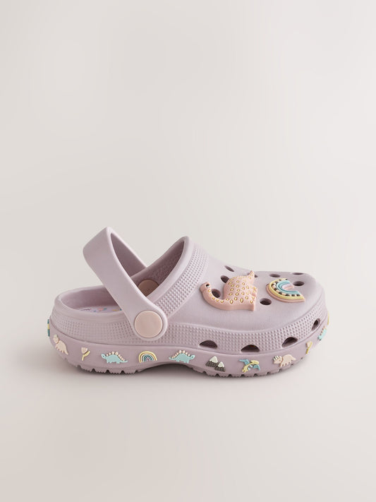Purple Dinosaur Character Clogs image 2