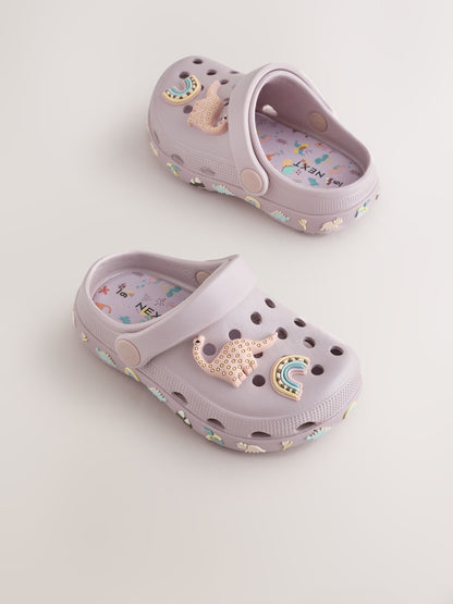 Purple Dinosaur Character Clogs image 1
