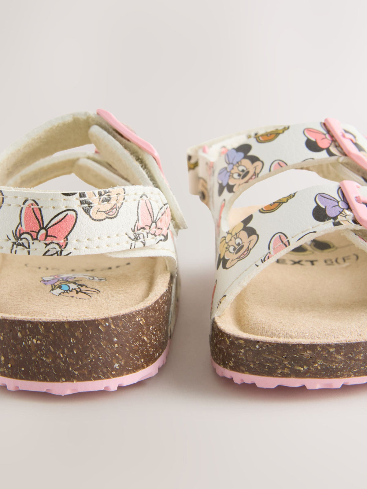 Pink Standard Fit (F) Minnie Mouse Corkbed Double Two Strap Sandals image 3