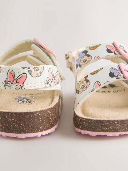 Pink Standard Fit (F) Minnie Mouse Corkbed Double Two Strap Sandals image 3