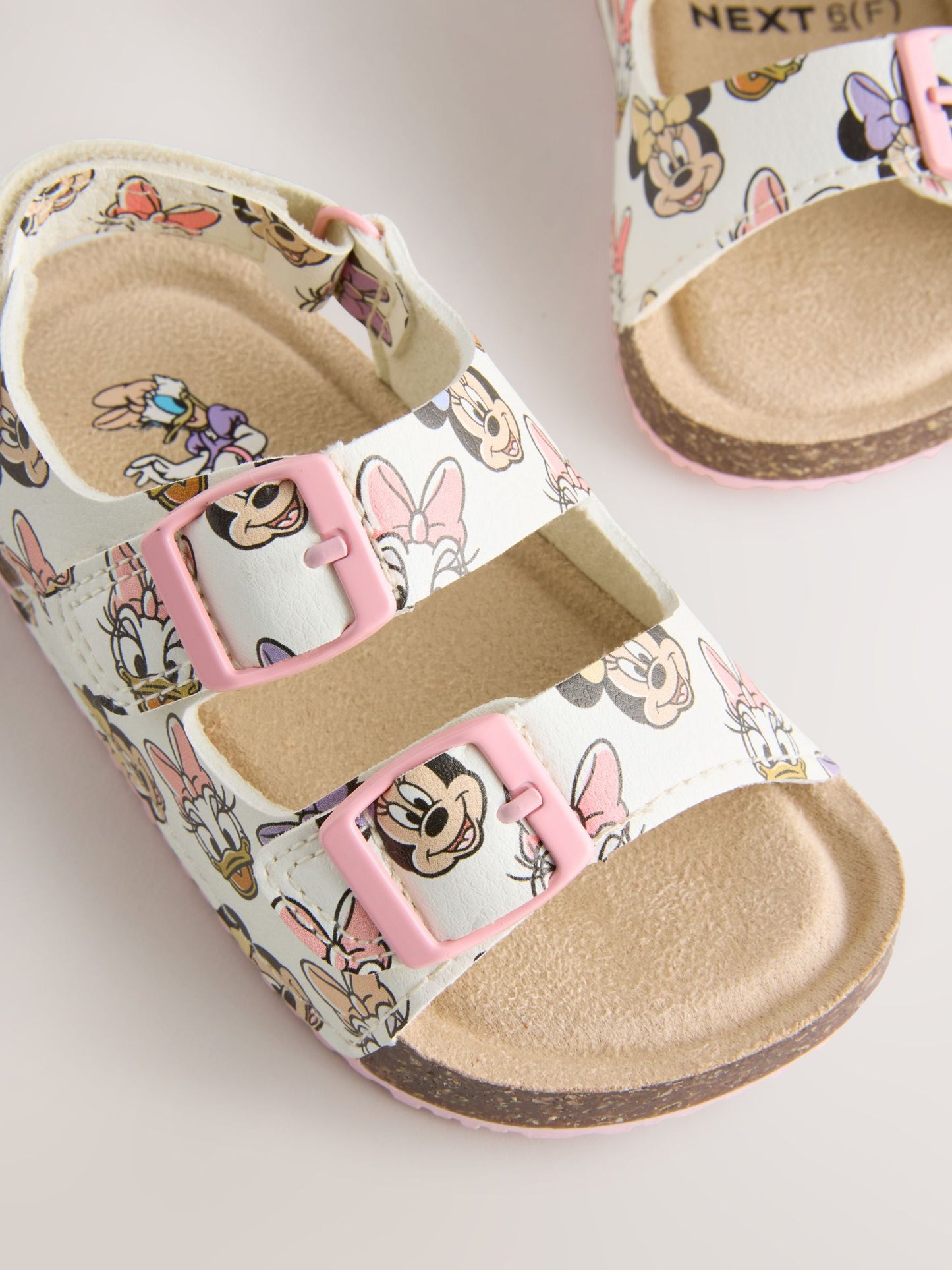 Pink Standard Fit (F) Minnie Mouse Corkbed Double Two Strap Sandals image 5