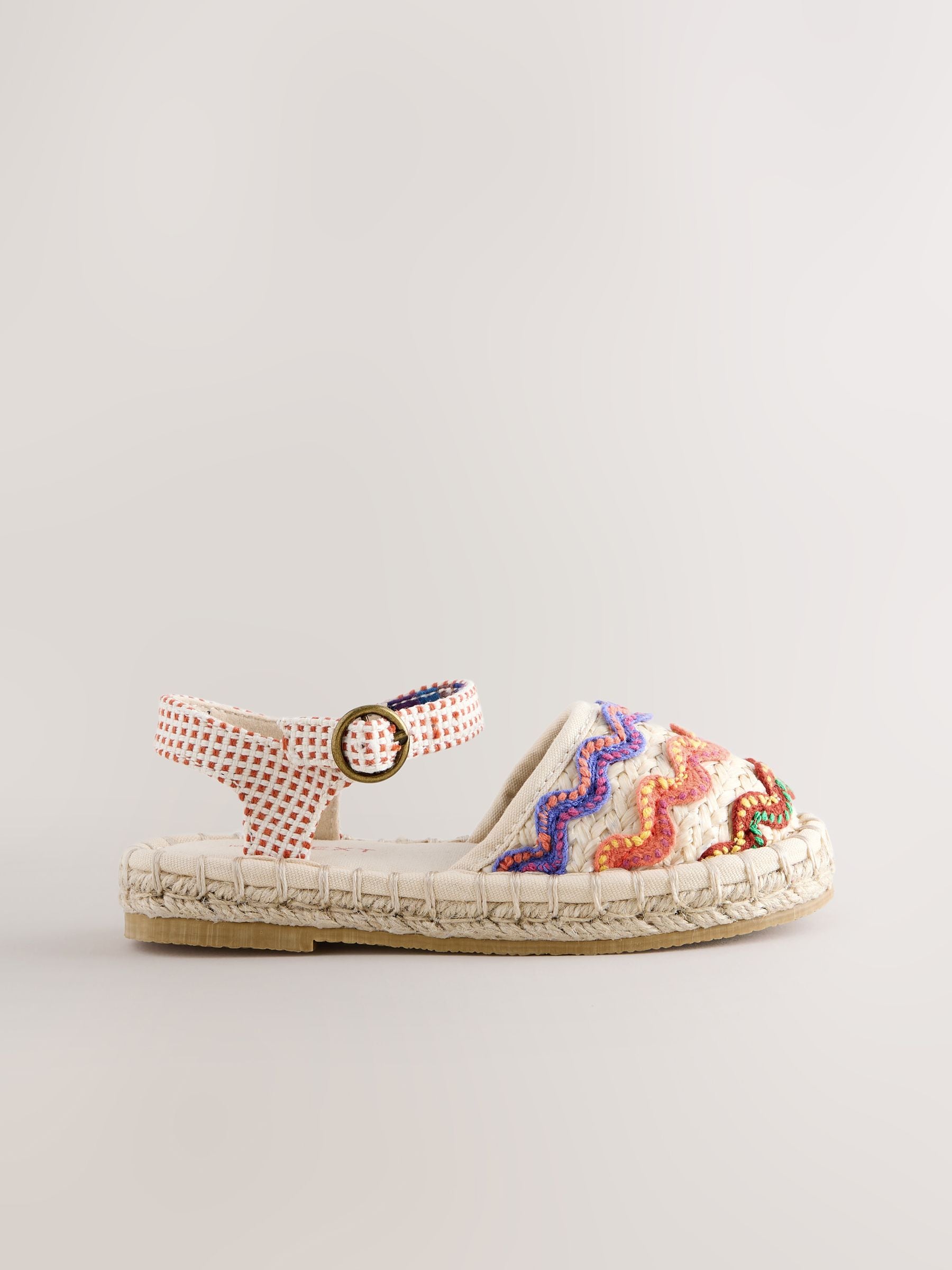 Neutral Ric Rac Espadrille Sandals image 3