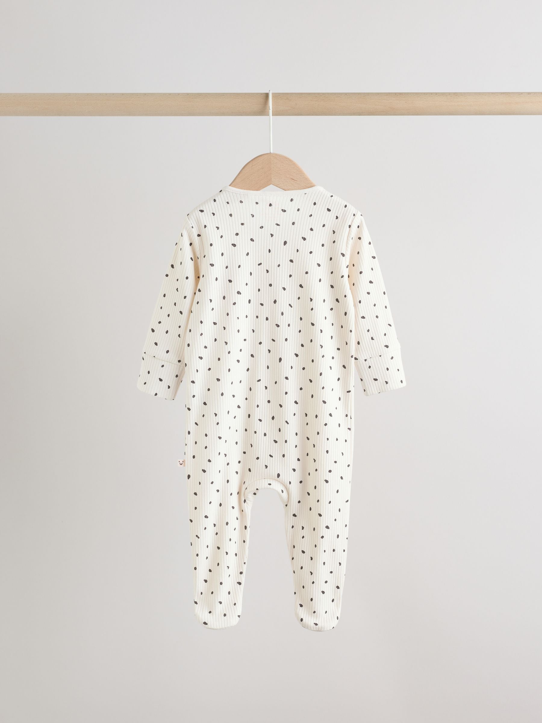 Multi Two Way Zip Baby Sleepsuits 3 Pack (0-2yrs) image 6