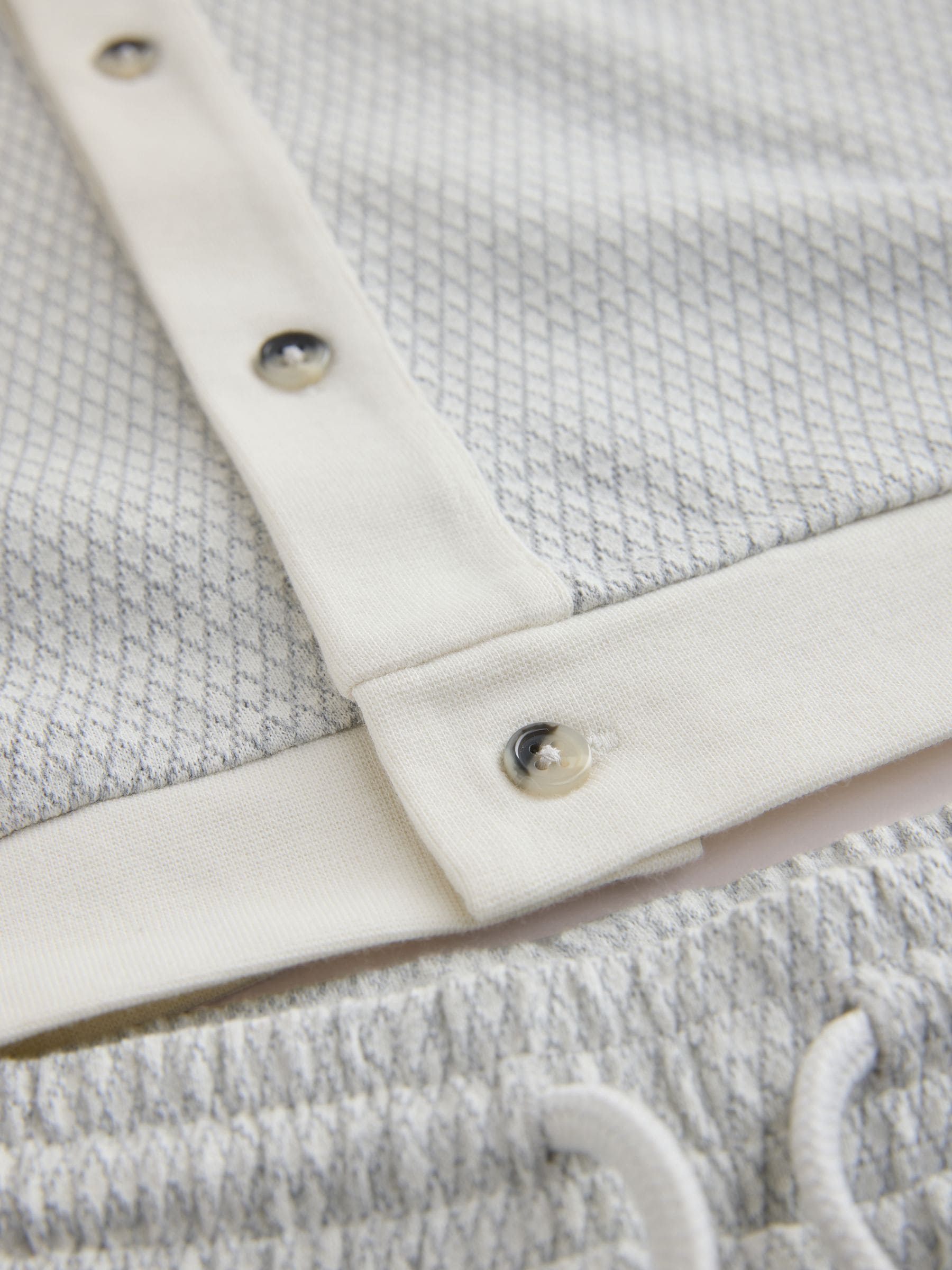 Dsiney Kidz - Grey/White Textured Revere Button Through Shirt and Shorts Set (3-16yrs) image 8