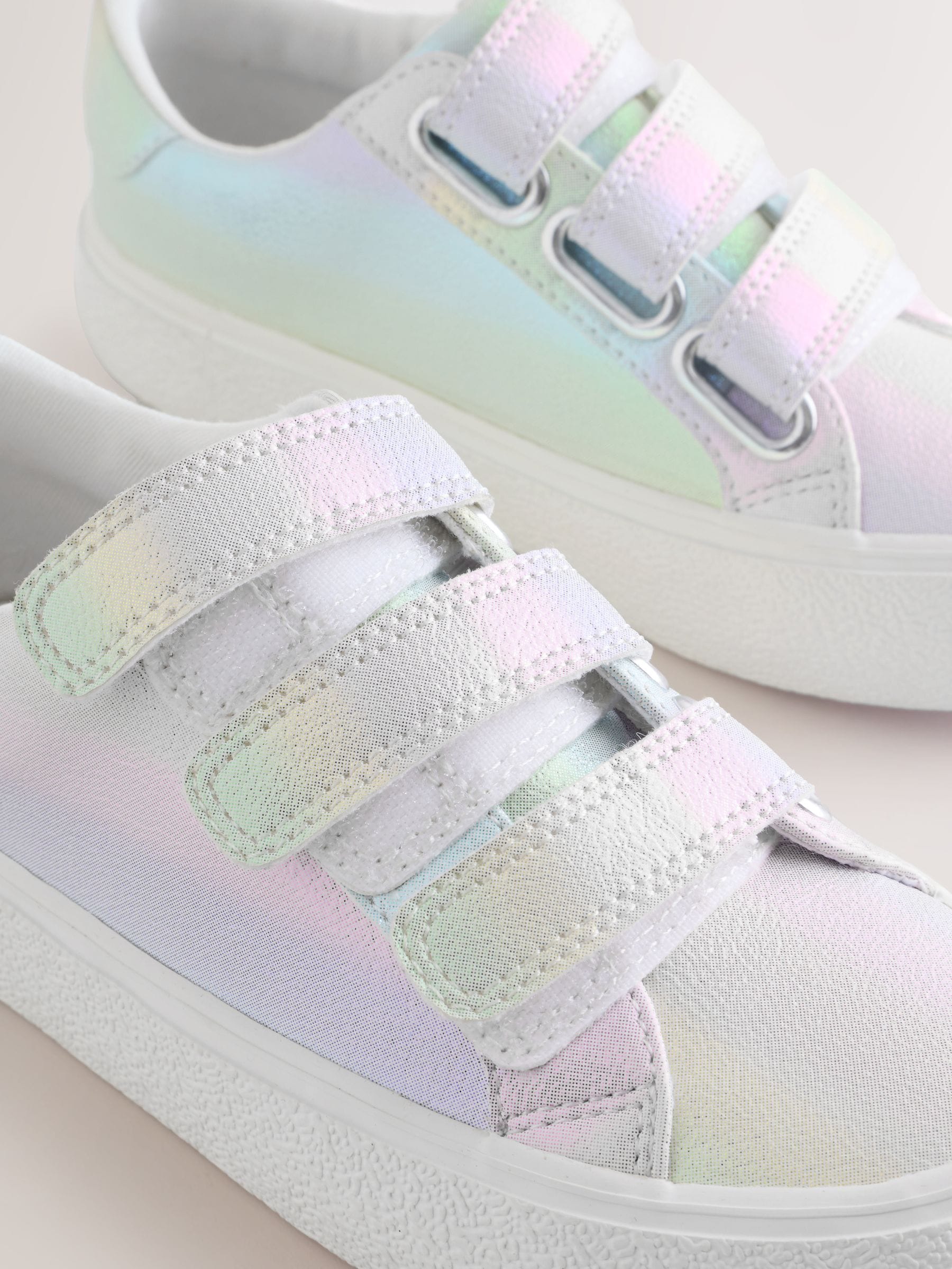 Irridescent Rainbow Standard Fit (F) Low Top Trainers image 5
