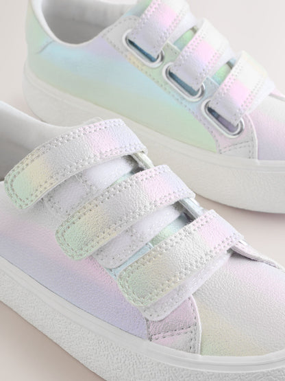 Irridescent Rainbow Standard Fit (F) Low Top Trainers image 5