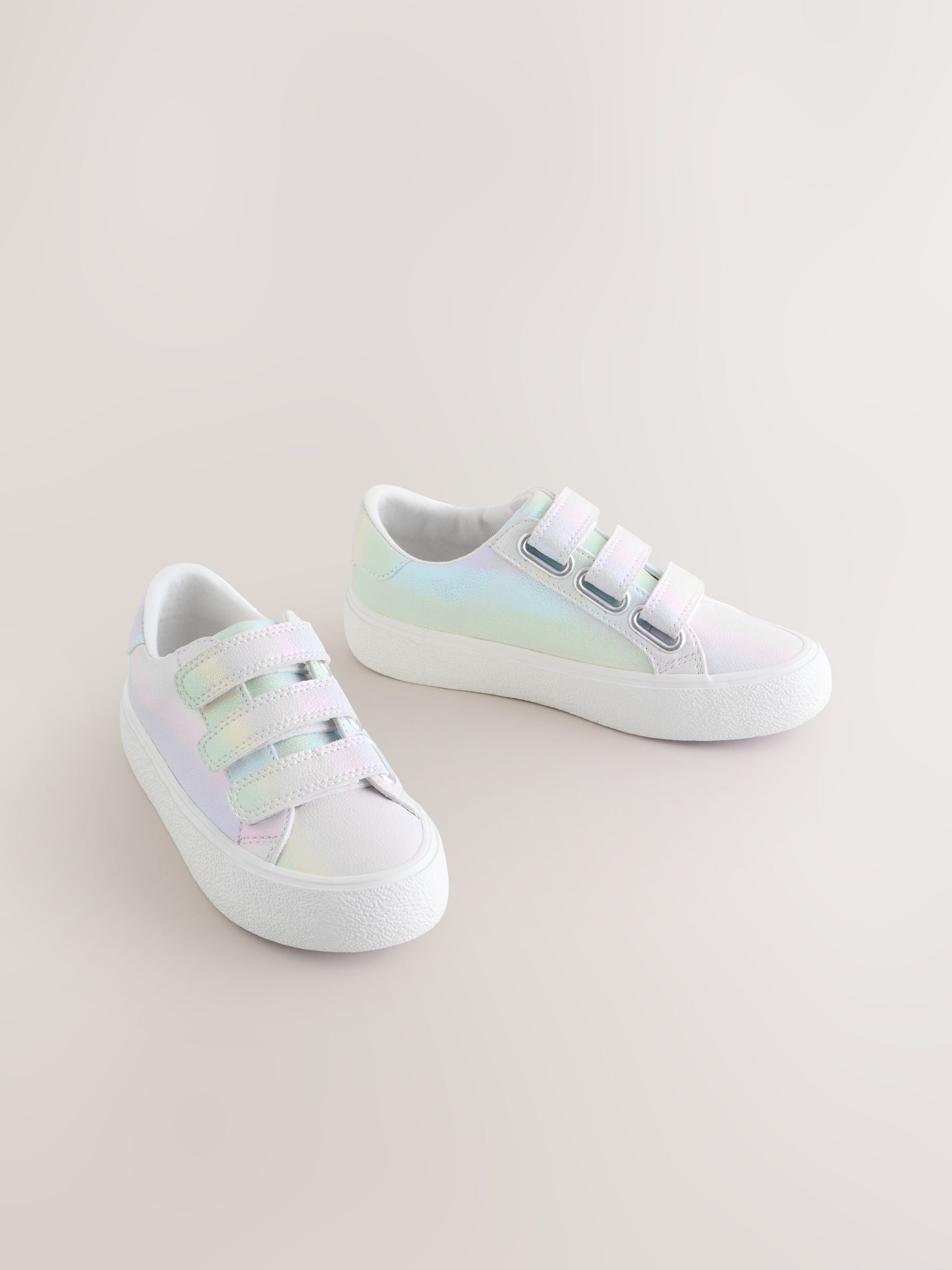 Irridescent Rainbow Wide Fit (G) Low Top Trainers image 1