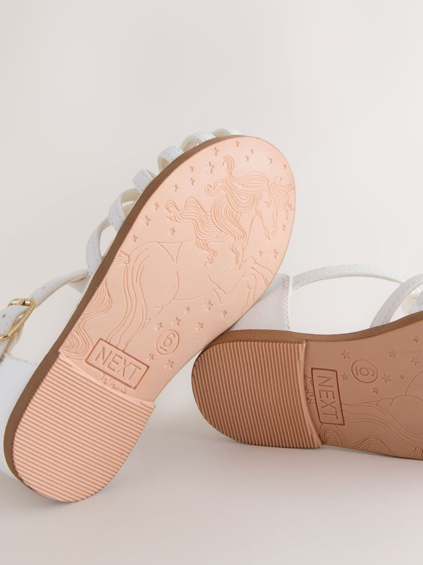 Dsiney Kidz - White Standard Fit (F) Fisherman Heart Occasion Sandals image 4
