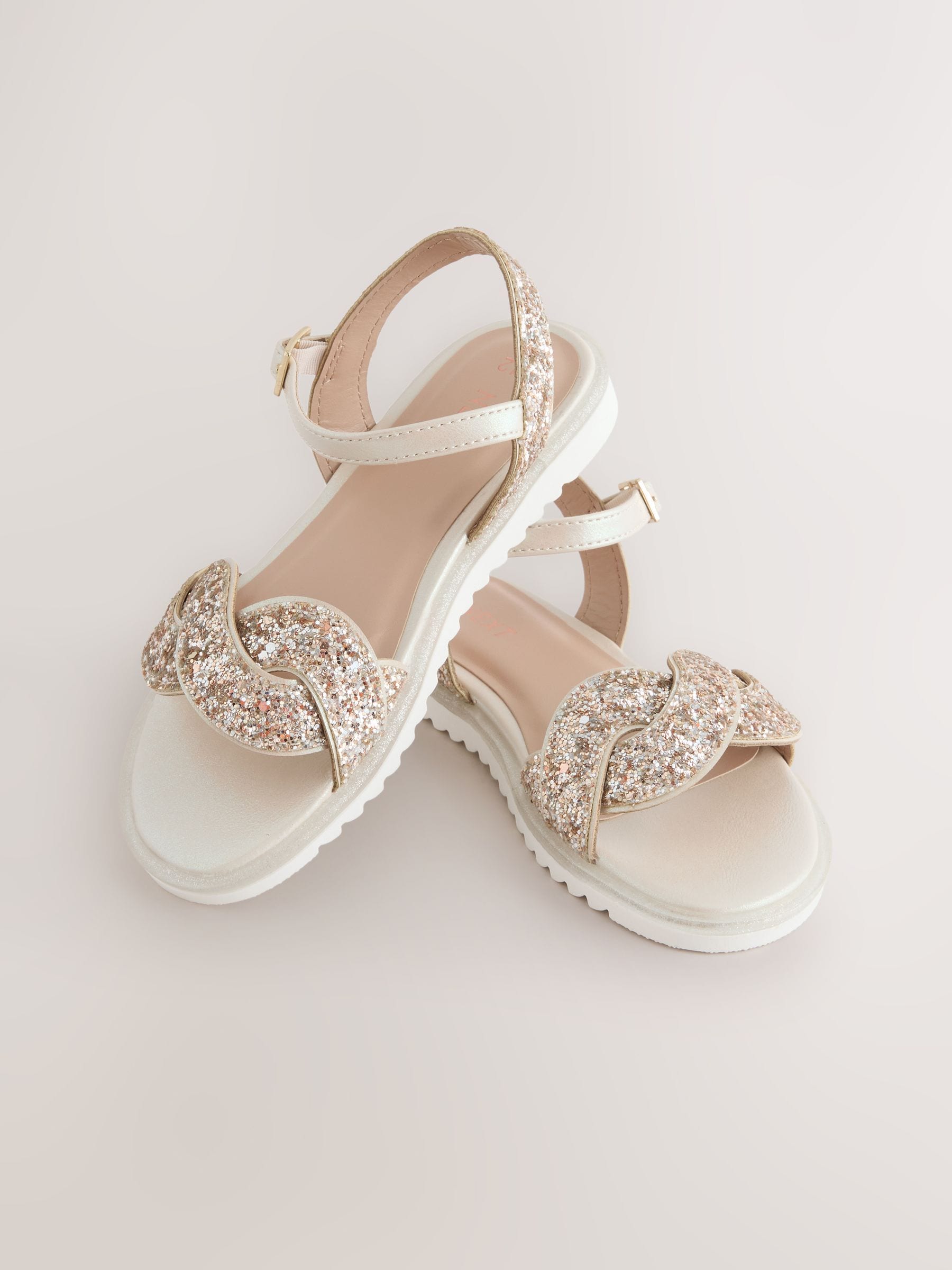 Dsiney Kidz - Gold Glitter Occasion Sandals image 3