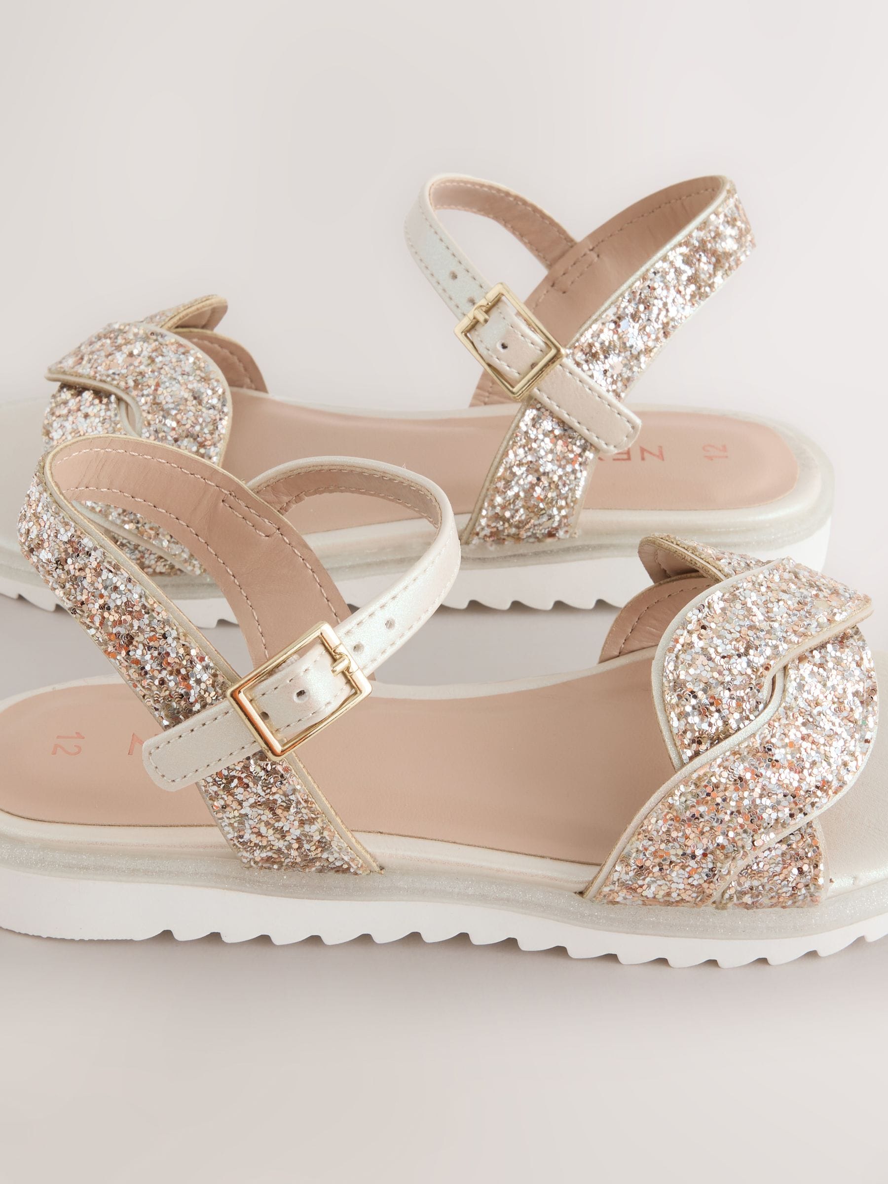 Dsiney Kidz - Gold Glitter Occasion Sandals image 5