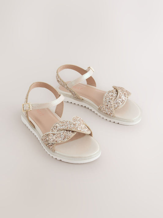 Dsiney Kidz - Gold Glitter Occasion Sandals image 1