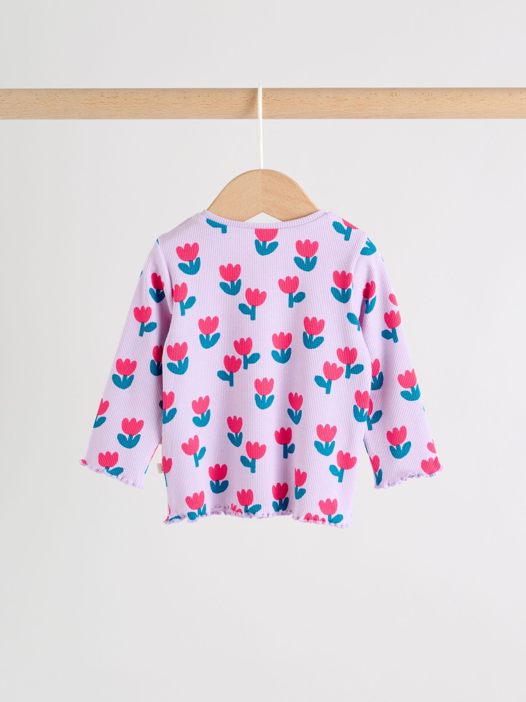 Purple Flower Baby Top and Leggings Set 2 Piece (0mths-2yrs) image 4