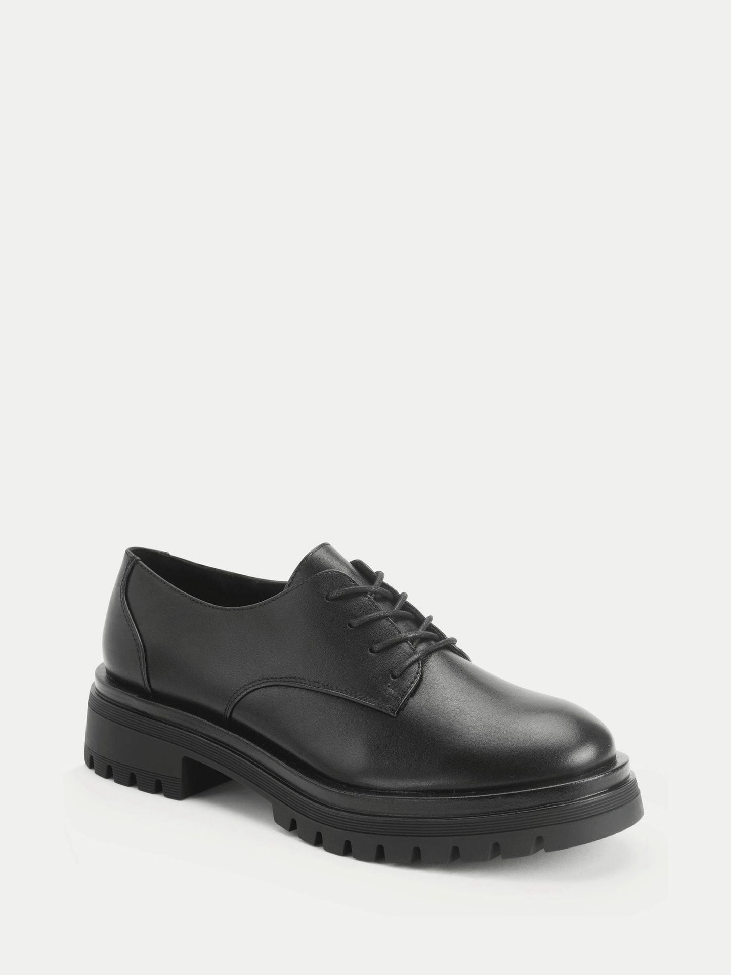 Start Rite Black Leather Barcelona Chunky Lace Up Angry Angels Senior School Shoes image 3
