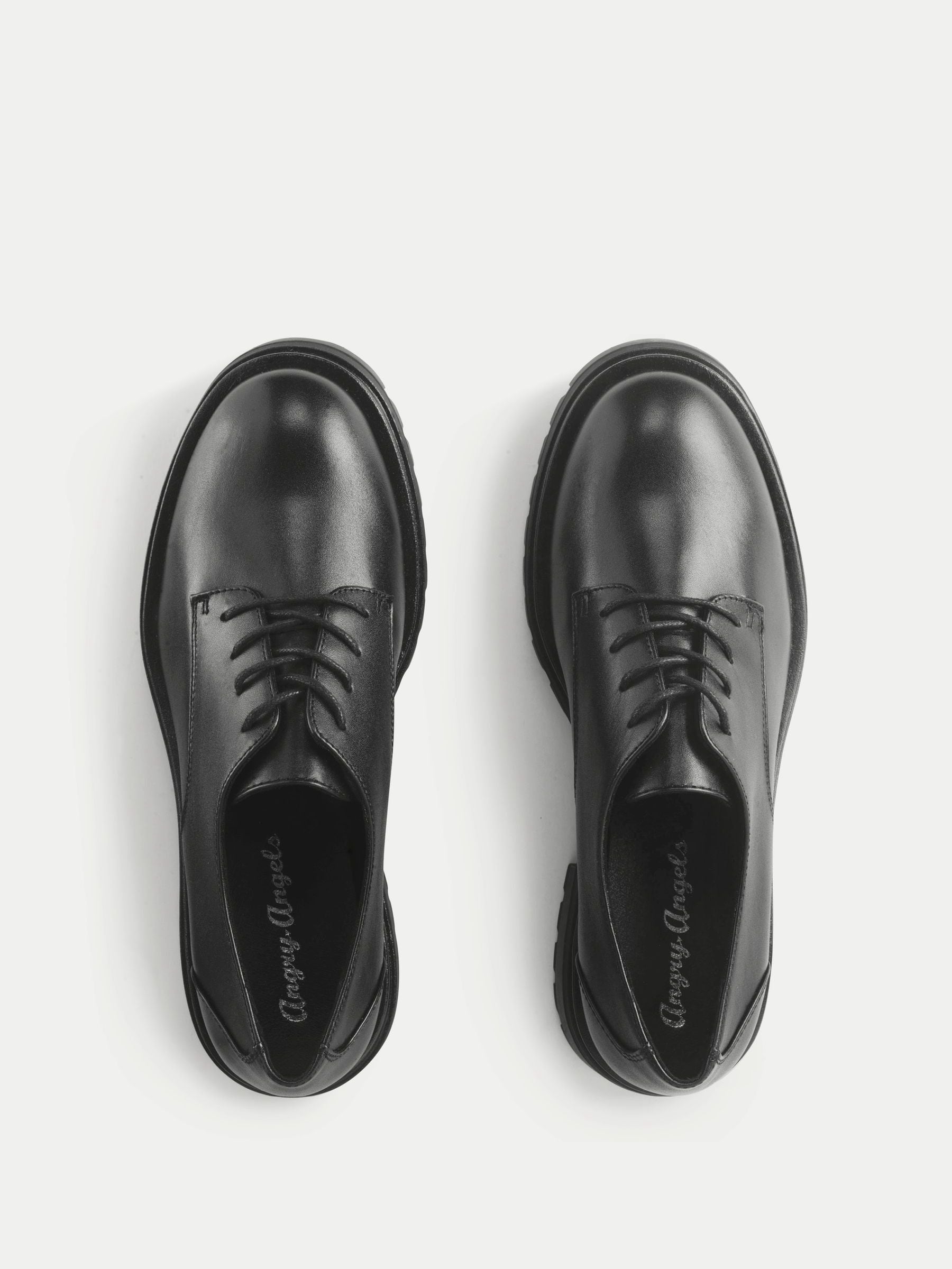 Start Rite Black Leather Barcelona Chunky Lace Up Angry Angels Senior School Shoes image 5