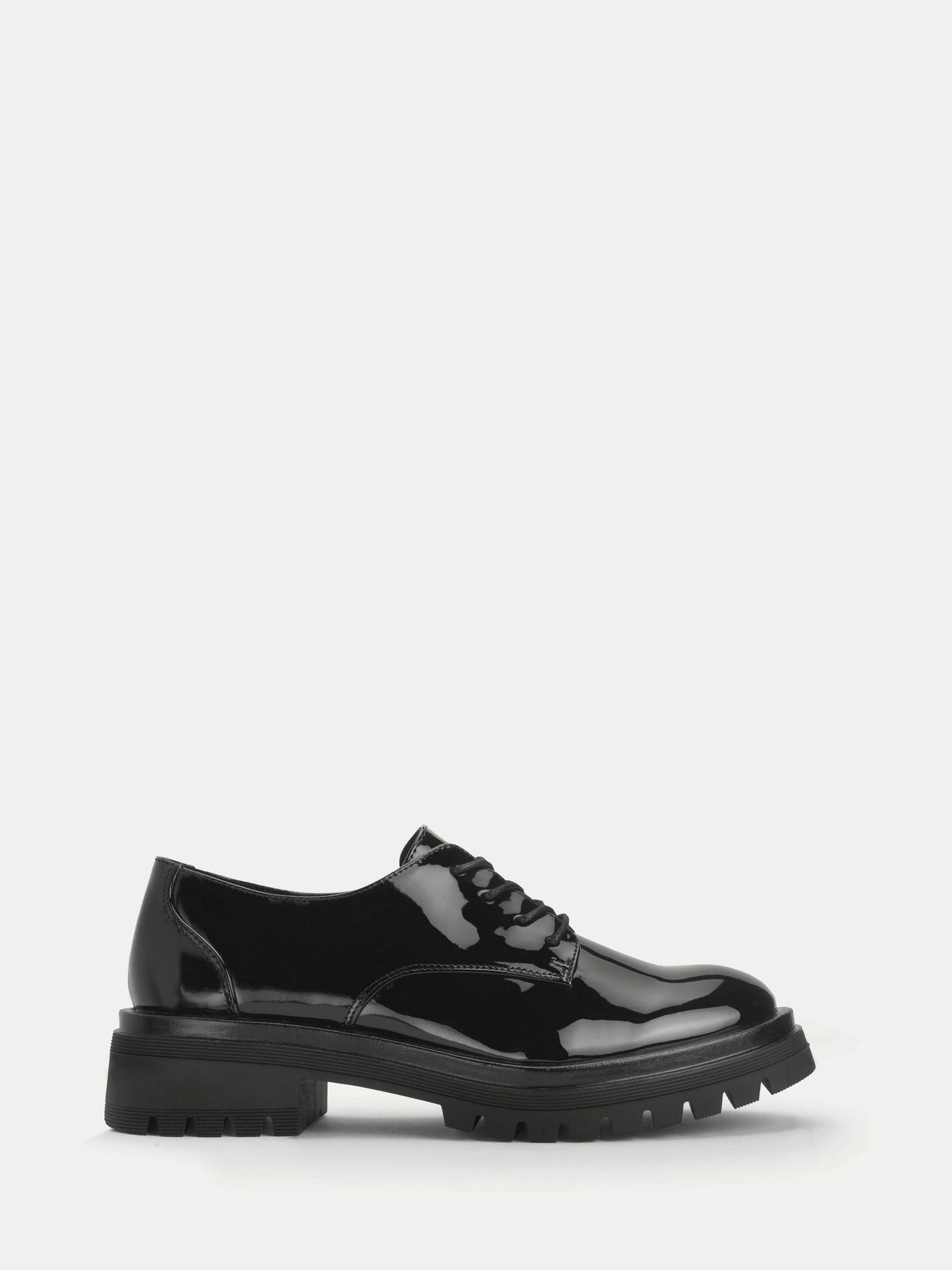 Start Rite Black Patent Barcelona Chunky Lace Up Angry Angels Senior School Shoes image 1