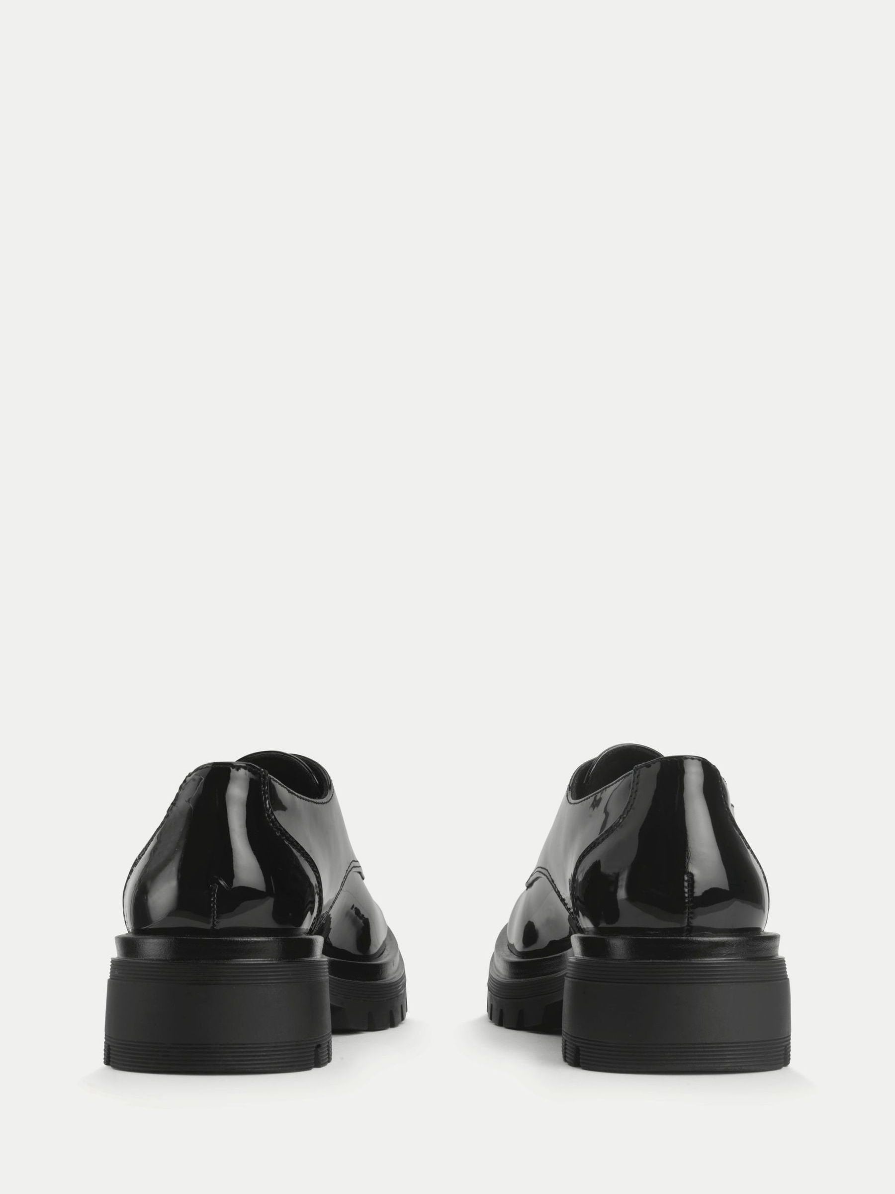 Start Rite Black Patent Barcelona Chunky Lace Up Angry Angels Senior School Shoes image 3