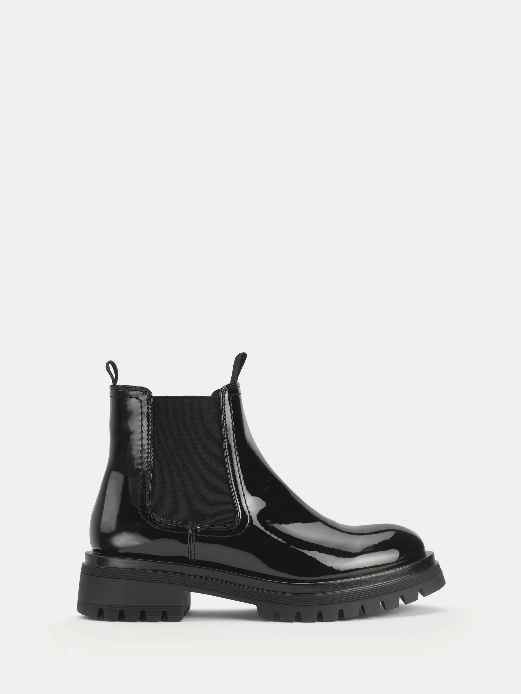 Start Rite Black London Patent Chunky Chelsea Boots image 1