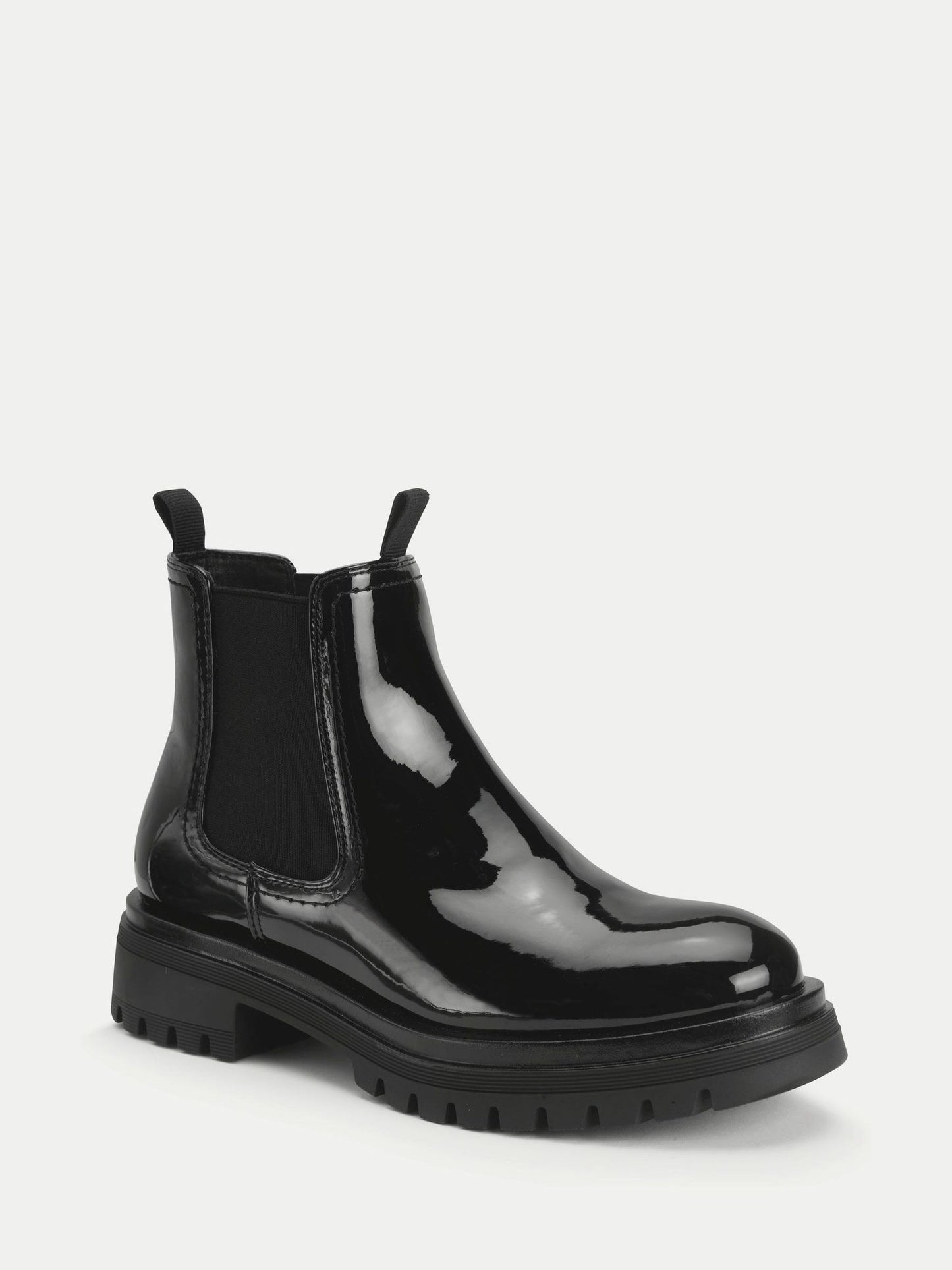 Start Rite Black London Patent Chunky Chelsea Boots image 2