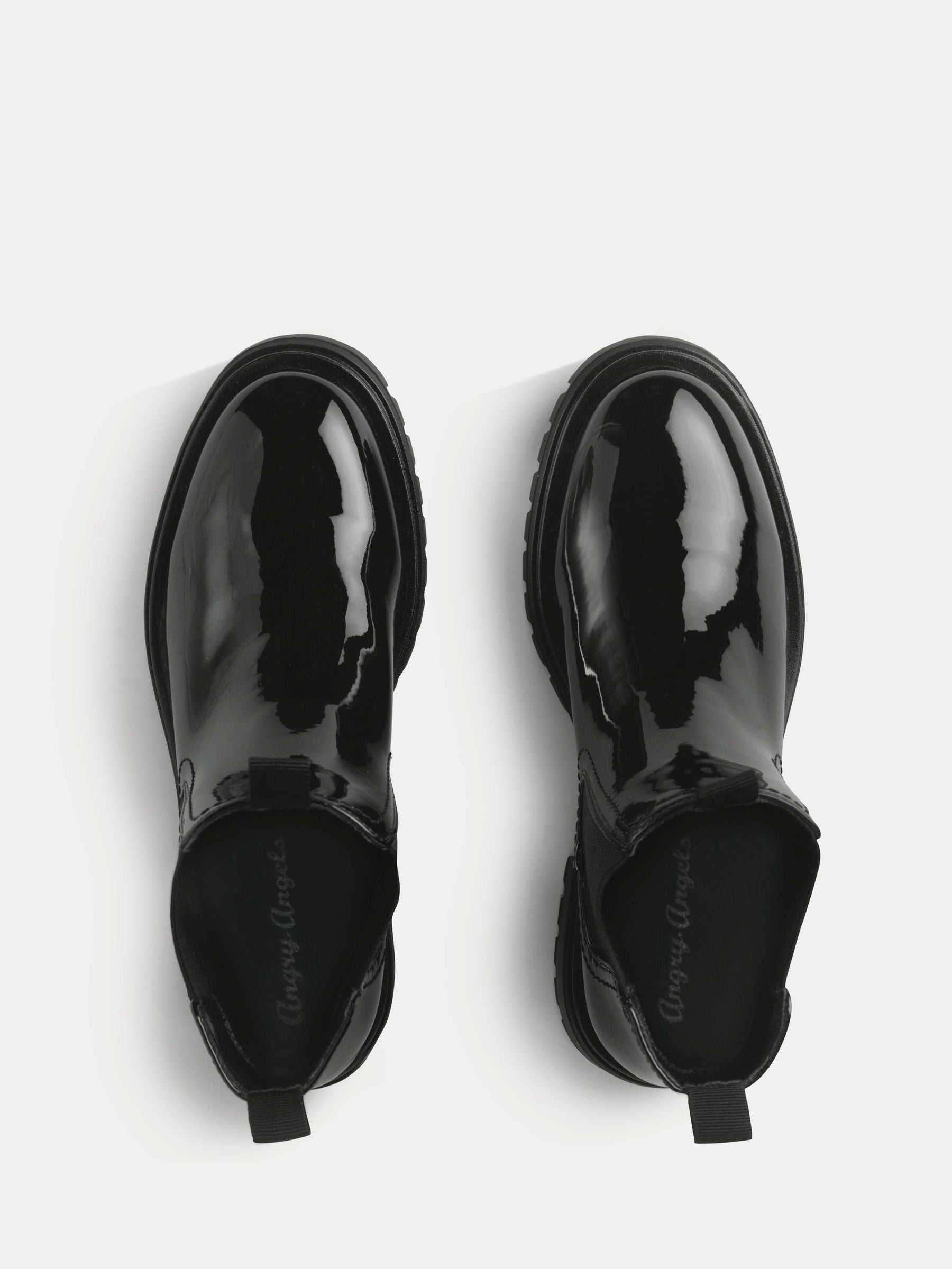 Start Rite Black London Patent Chunky Chelsea Boots image 4