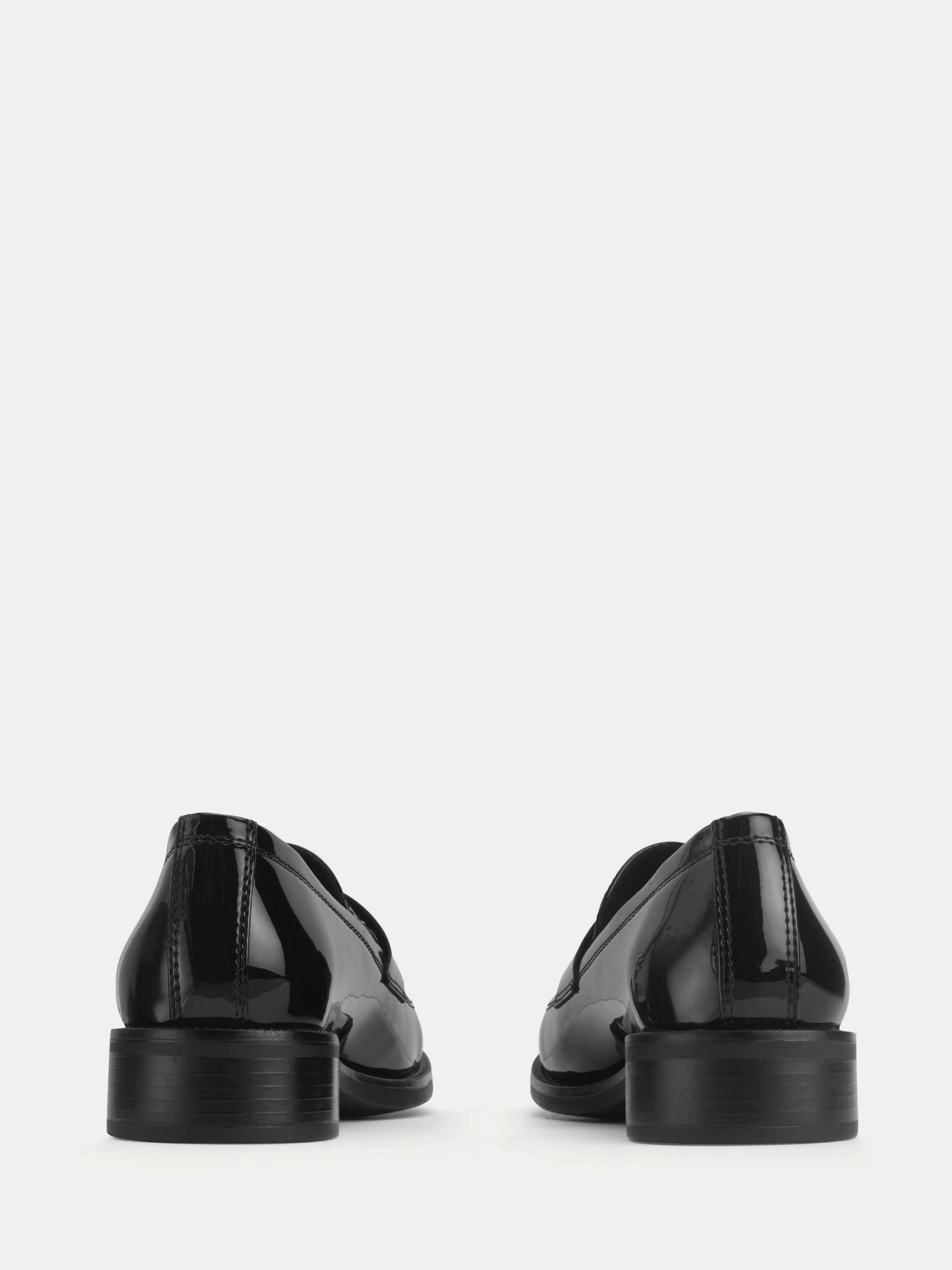Start Rite Black Patent Milan Loafer Style School Shoes image 3