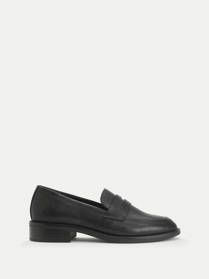 Start Rite Black Leather Milan Loafer Style School Shoes image 1