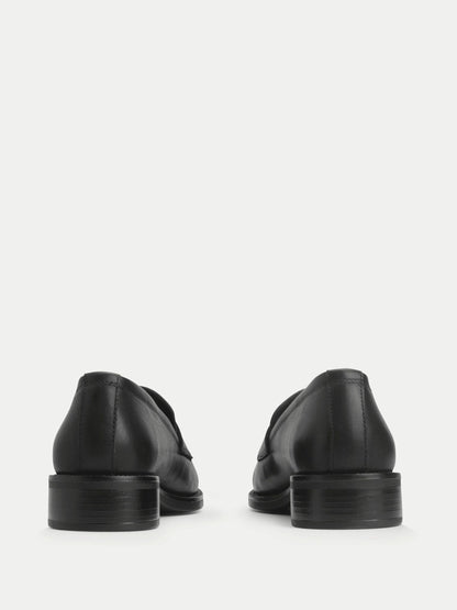 Start Rite Black Leather Milan Loafer Style School Shoes image 3