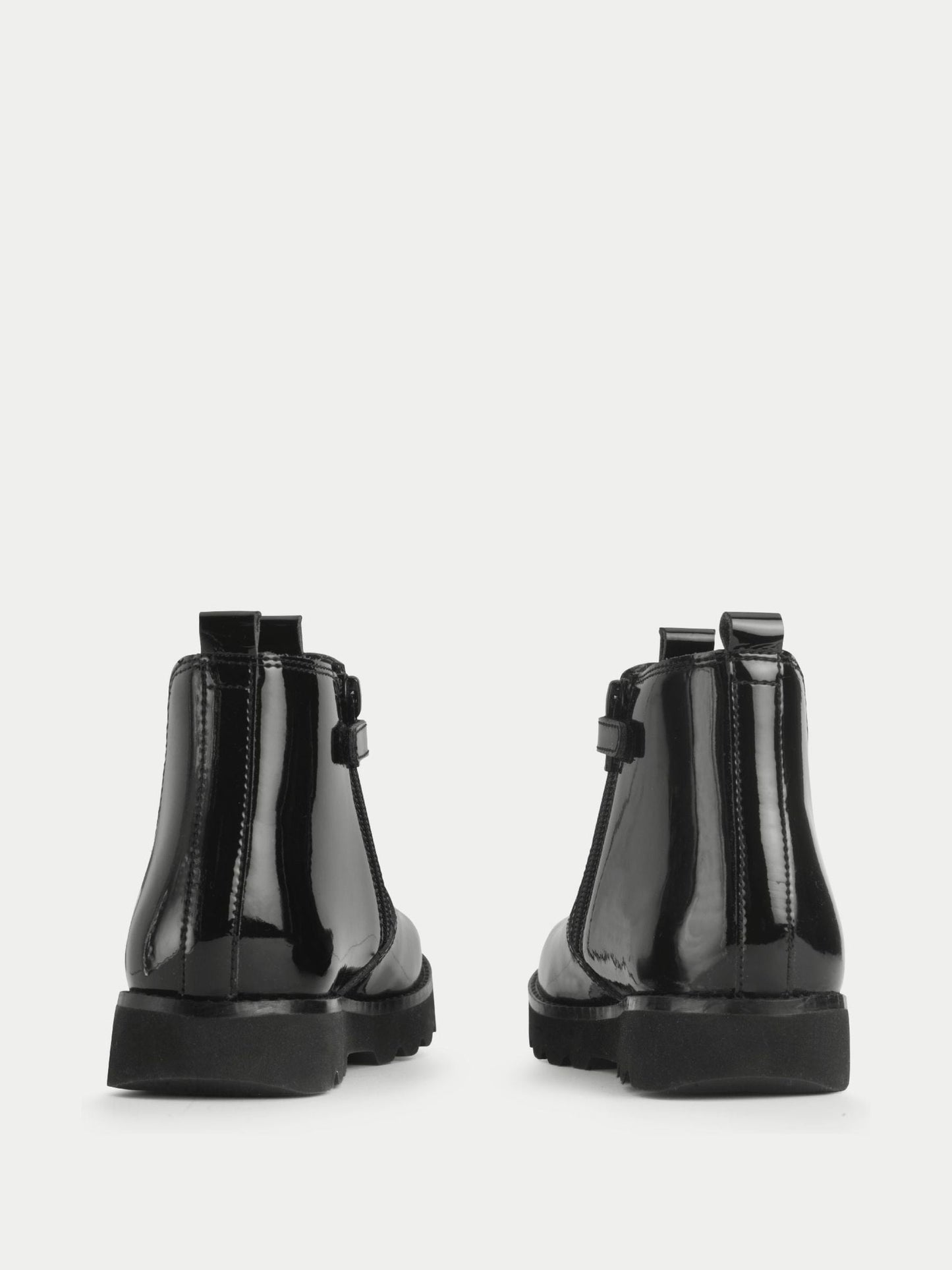 Start Rite Black Carnaby Patent Chunky Chelsea Style Zipped Boots image 5