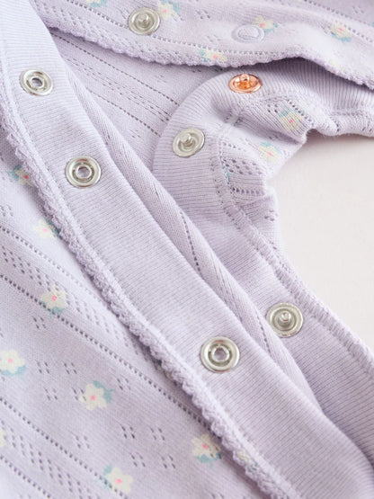 Lilac Purple Baby Sleepsuit 4 Pack (0mths-2yrs)