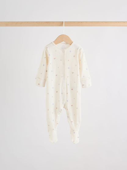 Lilac Purple Baby Sleepsuit 4 Pack (0mths-2yrs) image 3