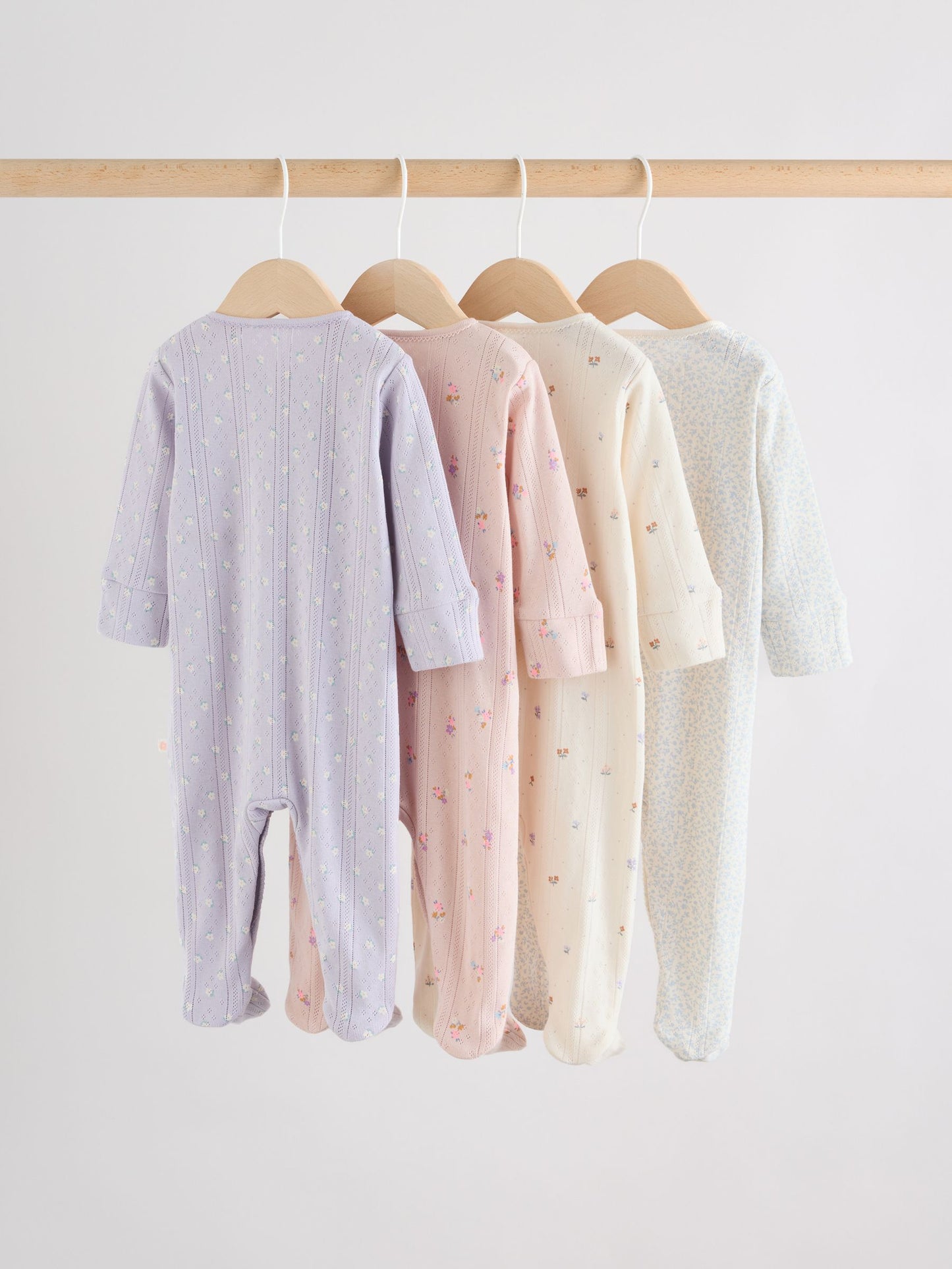Lilac Purple Baby Sleepsuit 4 Pack (0mths-2yrs) image 5