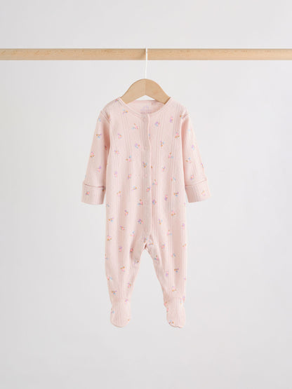 Lilac Purple Baby Sleepsuit 4 Pack (0mths-2yrs) image 8