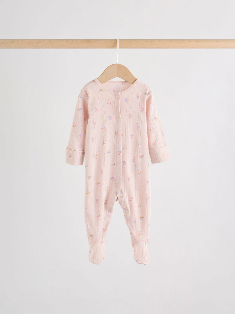 Lilac Purple Baby Sleepsuit 4 Pack (0mths-2yrs)