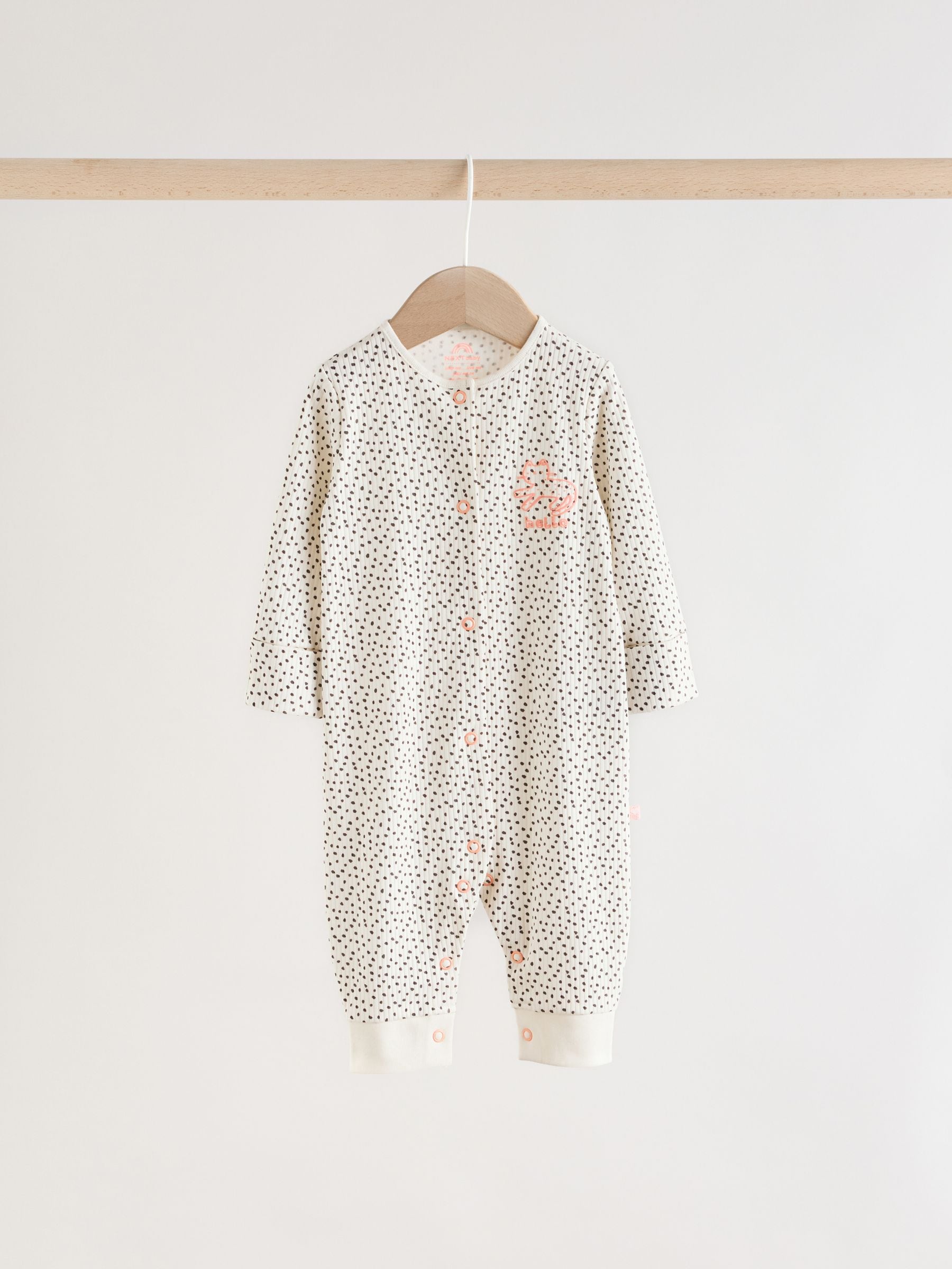 Pink Two Way Zip Baby Sleepsuit 3 Pack (0mths-3yrs) image 4