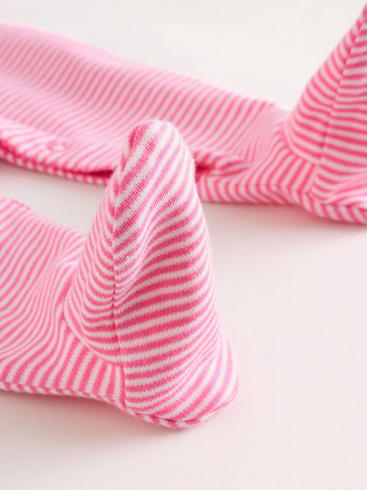 Pink/White/Blue Fruit Baby Sleepsuits 3 Pack (0mths-2yrs) image 3