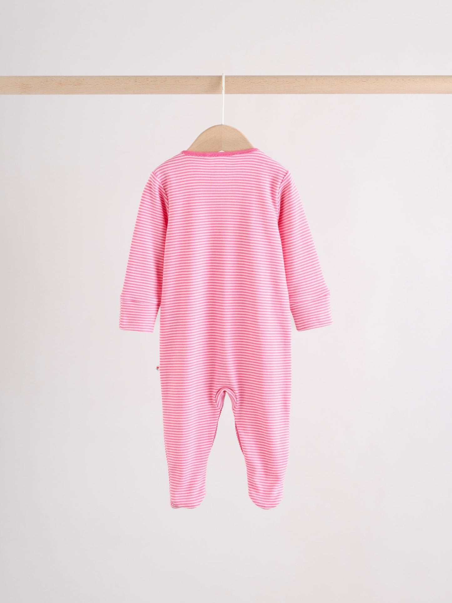 Pink/White/Blue Fruit Baby Sleepsuits 3 Pack (0mths-2yrs) image 6