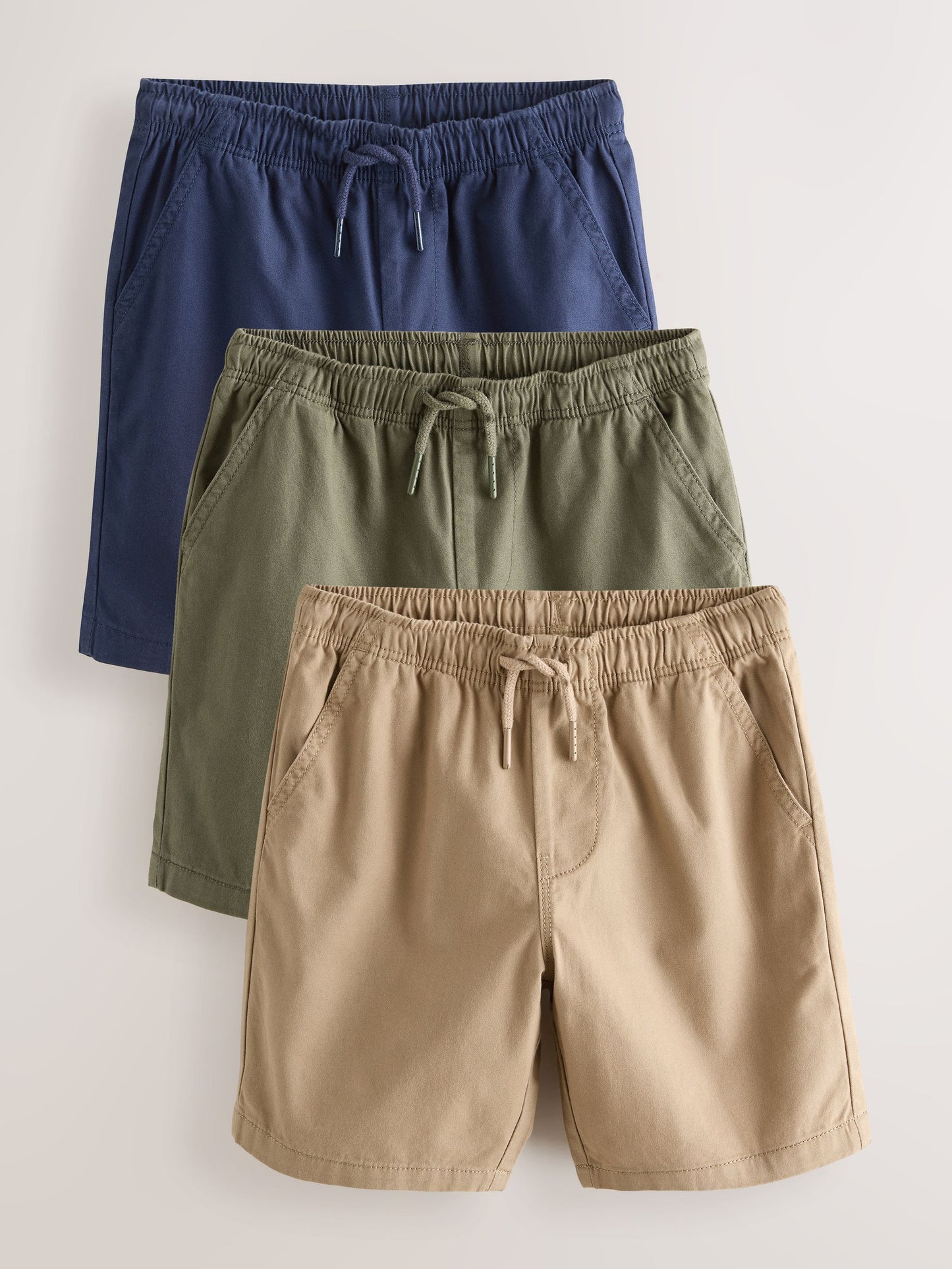 Dsiney Kidz - Navy/Khaki/Tan 3 Pack Shorts (3-16yrs) image 1