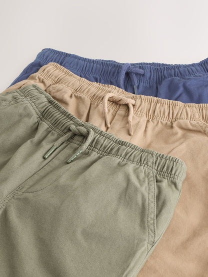 Dsiney Kidz - Navy/Khaki/Tan 3 Pack Shorts (3-16yrs) image 7