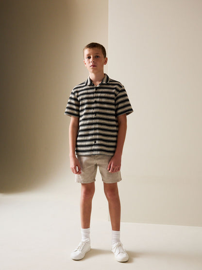 Dsiney Kidz - Stone Linen Blend Regular Fit Chino Shorts (3-16yrs) image 2