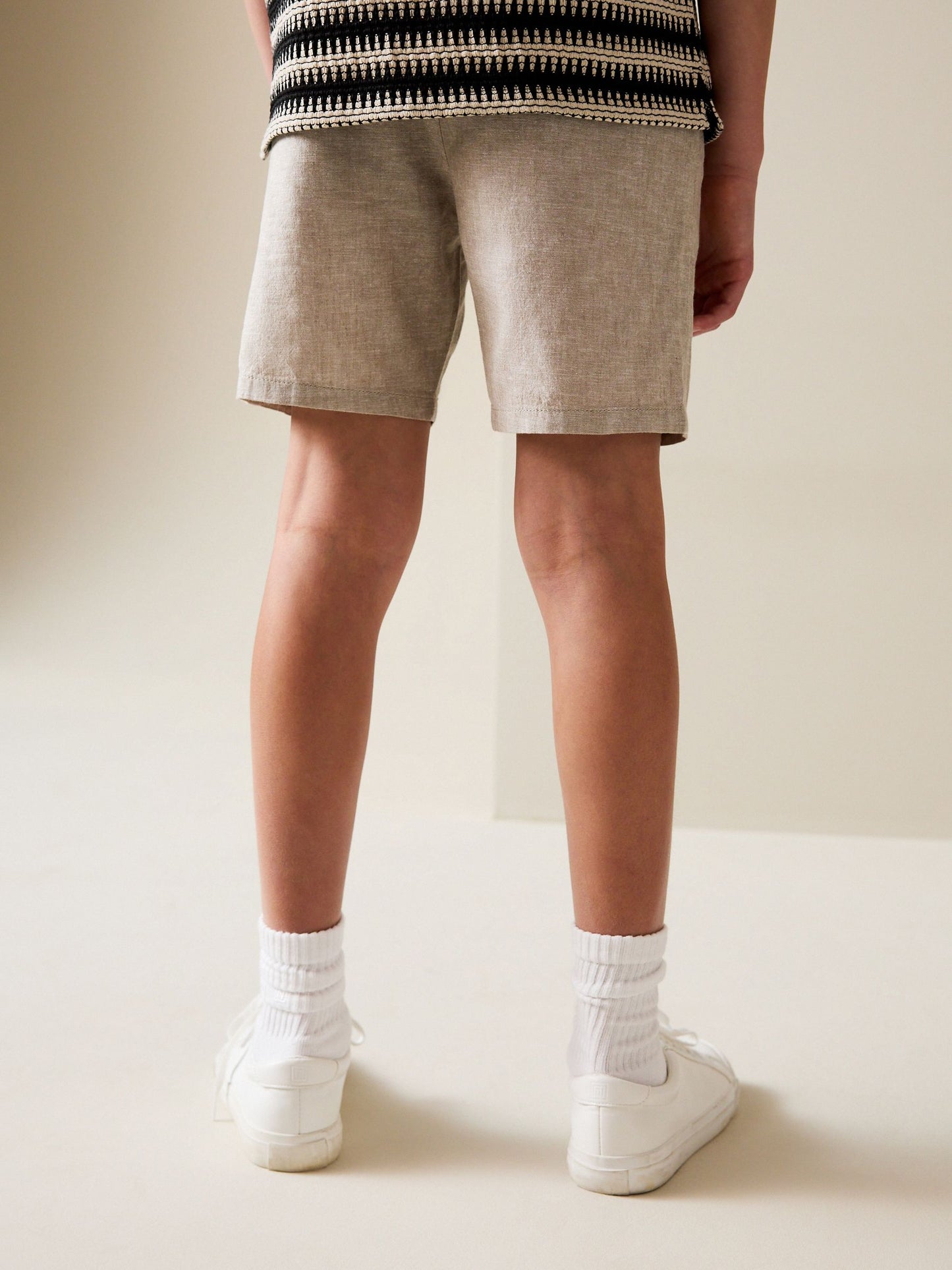 Dsiney Kidz - Stone Linen Blend Regular Fit Chino Shorts (3-16yrs) image 3