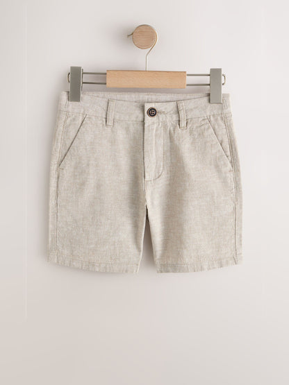 Dsiney Kidz - Stone Linen Blend Regular Fit Chino Shorts (3-16yrs) image 4
