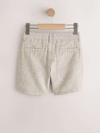 Dsiney Kidz - Stone Linen Blend Regular Fit Chino Shorts (3-16yrs) image 5