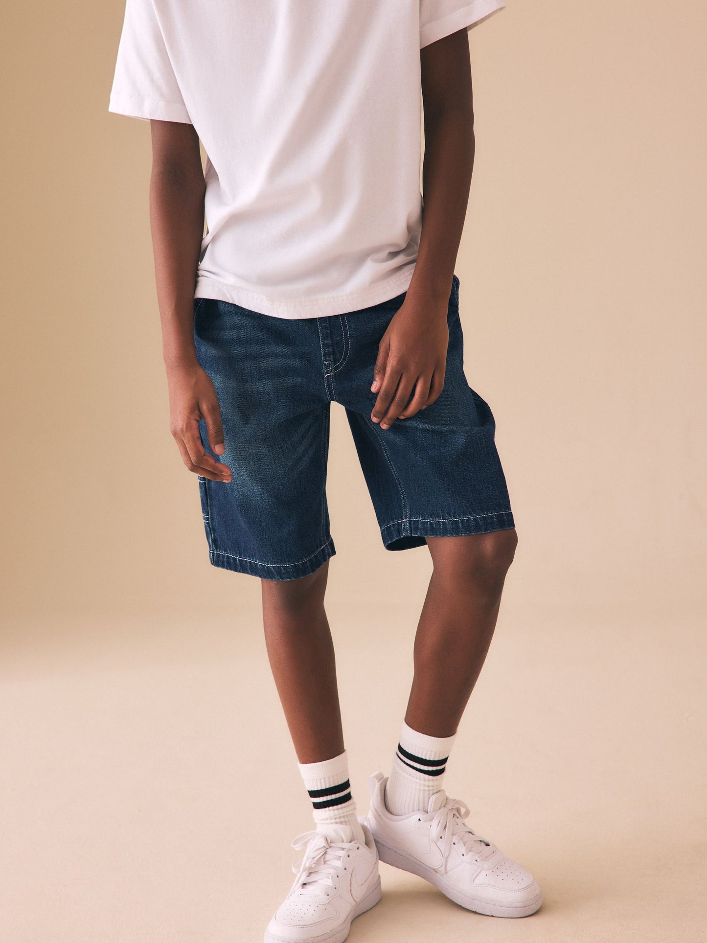 Dsiney Kidz - Mid Blue Carpenter Denim Shorts (3-16yrs) image 1