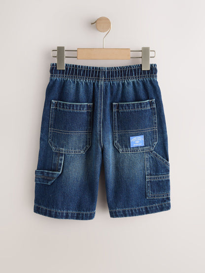 Dsiney Kidz - Mid Blue Carpenter Denim Shorts (3-16yrs) image 7