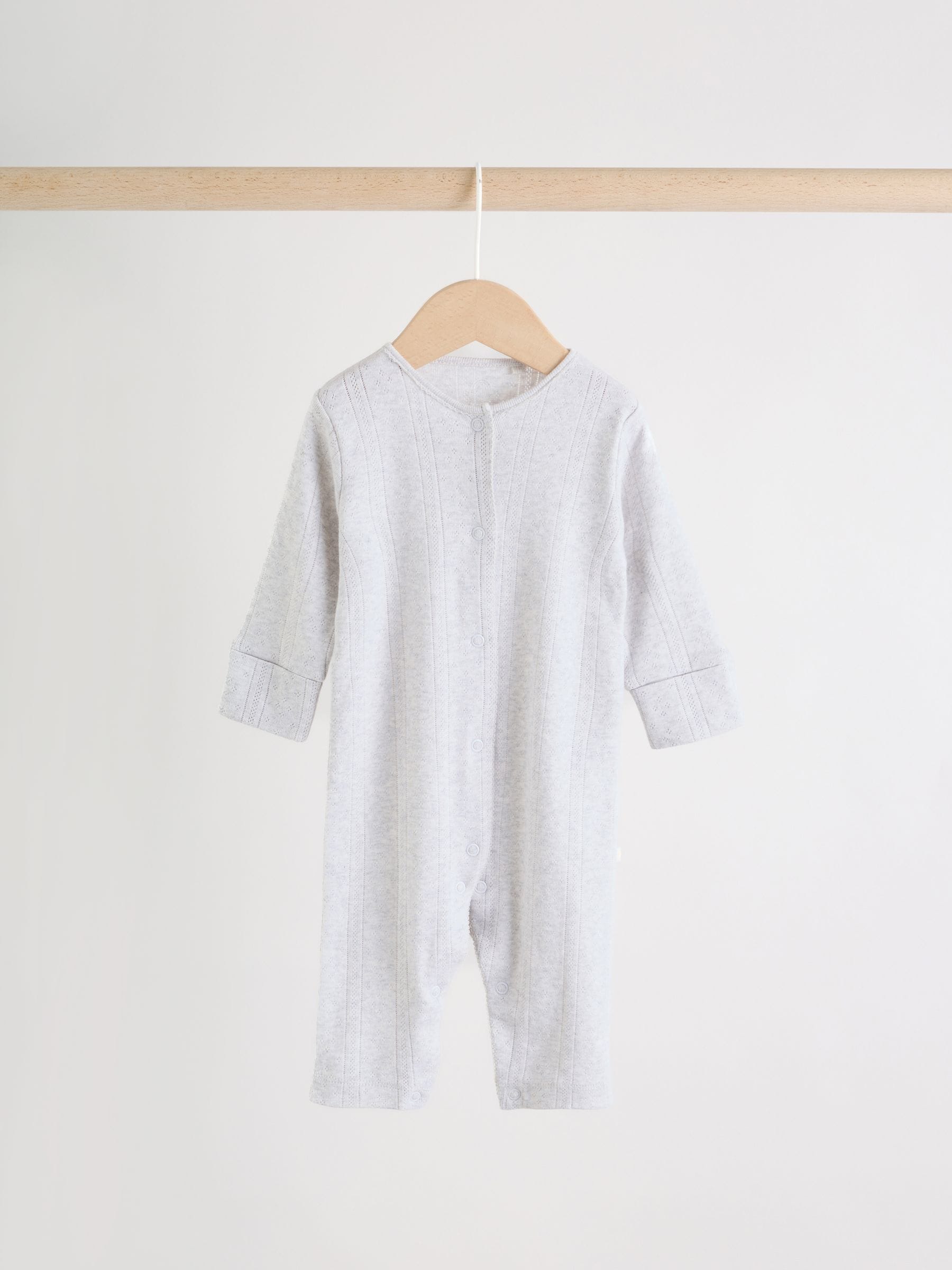 Pink Baby Sleepsuit 3 Pack (0mths-3yrs) image 3