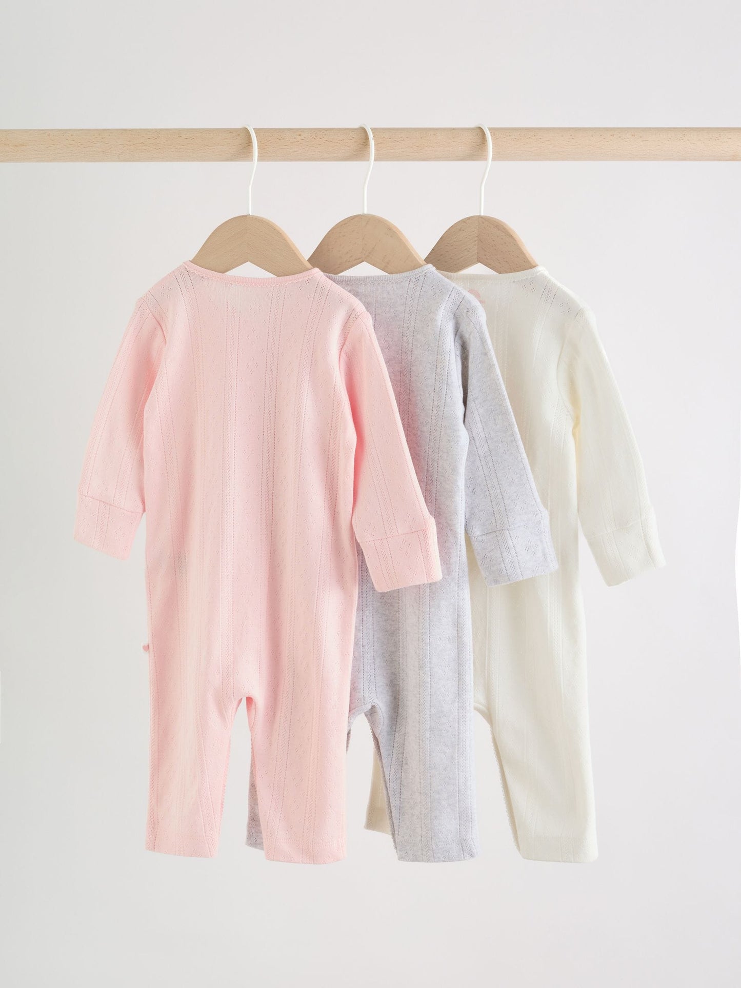 Pink Baby Sleepsuit 3 Pack (0mths-3yrs) image 6