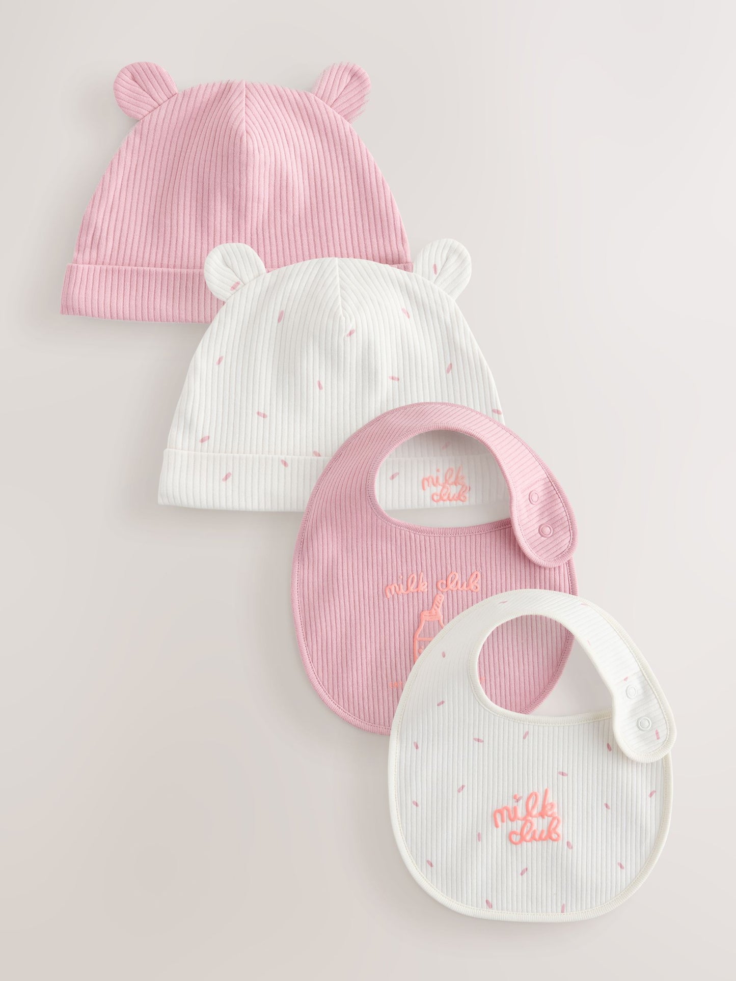 Pink Beanies 4 pack (0-18mths) image 1