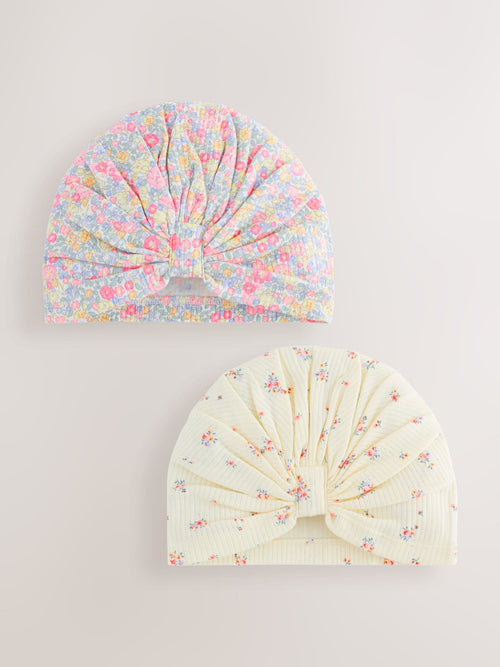 Pink Baby Turbans 2 Pack (0-18mths) image 1