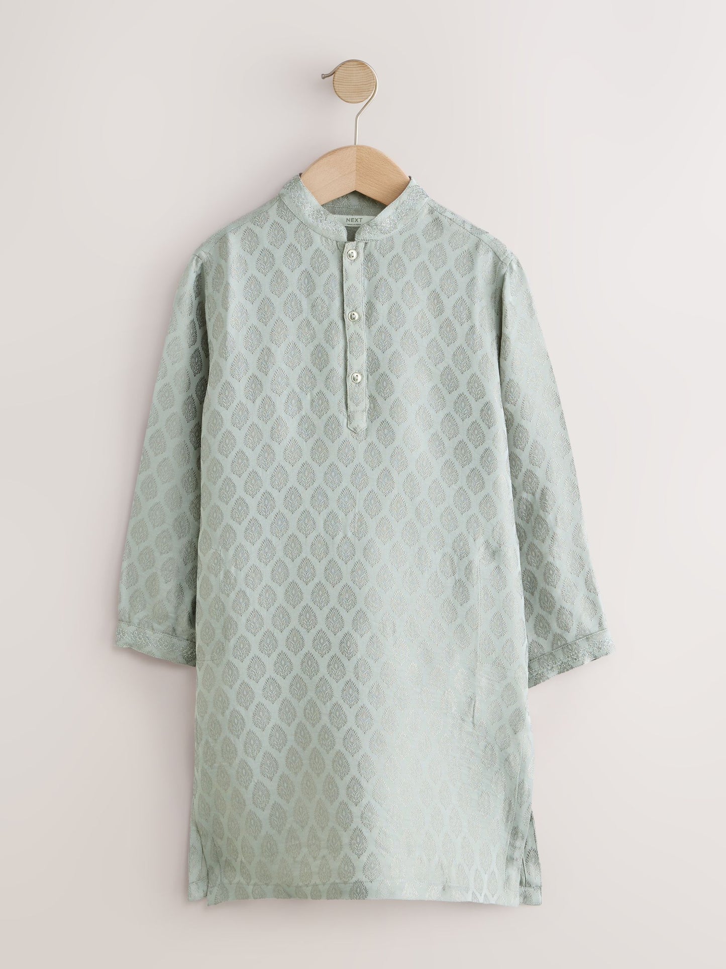 Dsiney Kidz - Grey Embroidered Kurta Shirt (3mths-16yrs) (3mths-16yrs) image 6