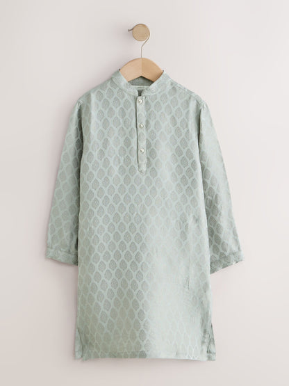 Dsiney Kidz - Grey Embroidered Kurta Shirt (3mths-16yrs) (3mths-16yrs) image 6