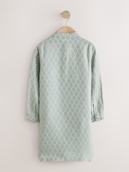 Dsiney Kidz - Grey Embroidered Kurta Shirt (3mths-16yrs) (3mths-16yrs) image 7